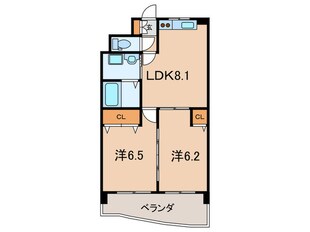 コ－トハウス大手町の物件間取画像